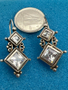 3 Spectacular Earrings Sterling Mystic Topaz Pav&eacute; Hoops - 2