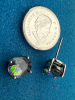 3 Spectacular Earrings Sterling Mystic Topaz Pav&eacute; Hoops - 6