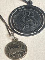 Sterling Saint Christopher Pendant Sagittarius Sterling Pendant & Chain