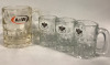 4 Vintage Glass A&W Mugs | 3" - 4.5"