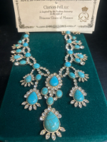 Grace Kelly Princess of Monaco Rhinestone Faux Turquoise Beauty