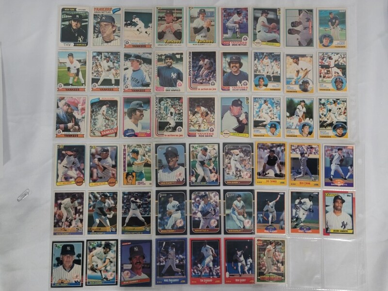 1974 - 1991 NY Yankees Trading Card Singles (52)
