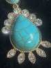 Grace Kelly Princess of Monaco Rhinestone Faux Turquoise Beauty - 6