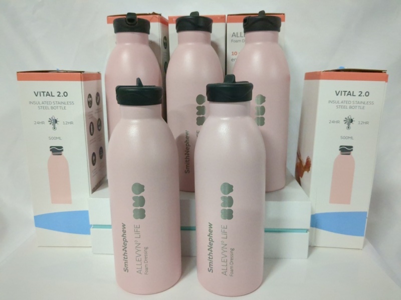 5 New Branded 500ml Insulated Water Bottles