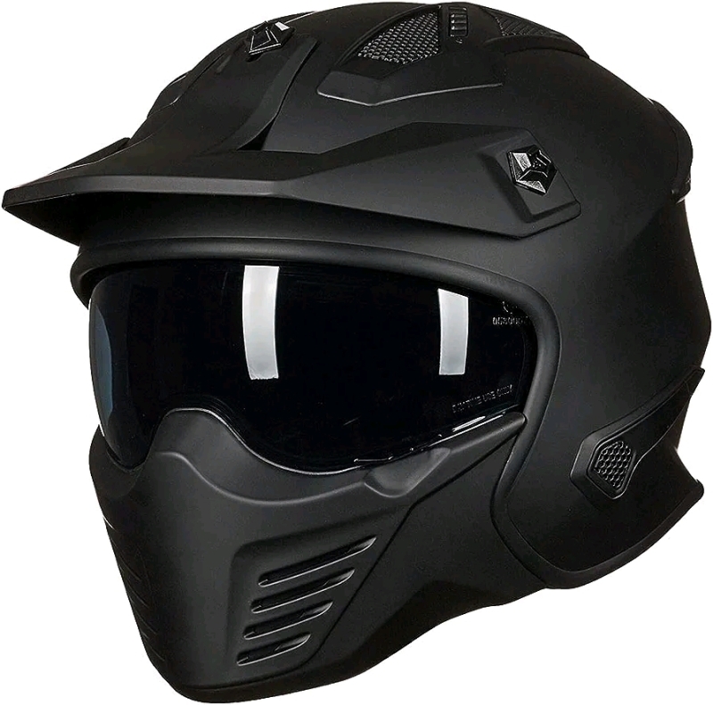 New - ILM Open Face 3/4 Half Motorcycle Helmet , Matte Black . Size Medium 7 1/8 - 7 1/4 . DOT Certified . Model ILM-726X