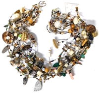 An Eclectic Collection of Strung Beads, Charms, Shells, Buttons, Bits and Bobs | 19" Long