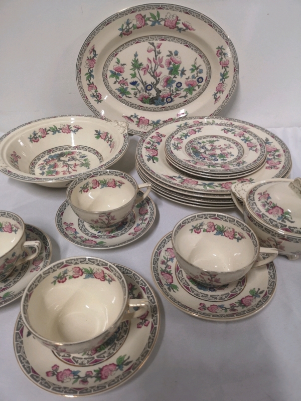 Vintage J&G Meakin Dishes - Indian Tree Pattern Made in England