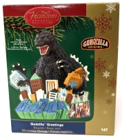 New GODZILLA Origins Ornament w Sound & Moveable Pieces by American Greetings | Box Measures 4.75" x 4.75" x 5.75"