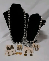 D'Orlan Silver Bauble Necklaces, Earrings & a Ring
