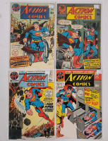 1971 DC Comics ACTION COMICS #396 , 397 , 398 & 399 . Silver / Bronze Age Comic . Bagged & Boarded