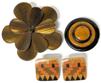 Vintage Large Statement Brooches (2" - 3.5") & Clip-On Earrings (1.25" x 1.25")