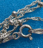 925 Sterling Italy Fancy twist Chian 925 Black Onyx Pendant - 3