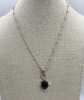 925 Sterling Italy Fancy twist Chian 925 Black Onyx Pendant - 4
