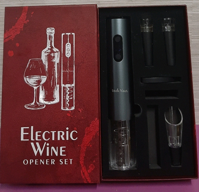 As New Uncle Vinegar Electric Wine Opener Set