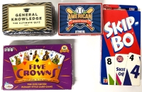 Card & Trivia Games : Skip-Bo, Five Crowns, American Sports Trivia & New Sealed General Knowledge The Ultimate Quiz Game