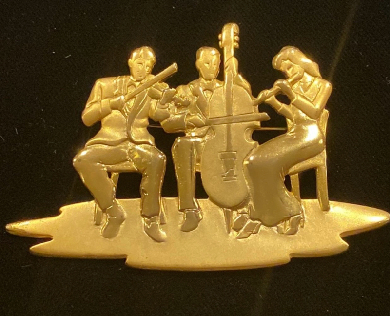 Vintage Nostalgic JJ Jonette Orchestra Brooch