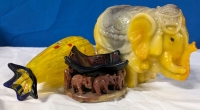 Vintage To Modern Decorative Items. Elephant Candle Measures 8" by 5" by 3.5".