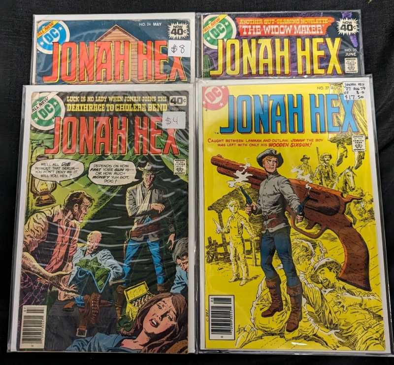 4 Vintage DC Jonah Hex Comic. Issues 24-27 from the Bronze Age of Comics