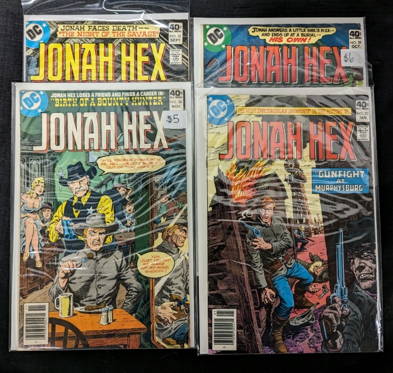 4 Vintage DC Jonah Hex Comic. Issues Between 28-32 from the Bronze Age of Comics