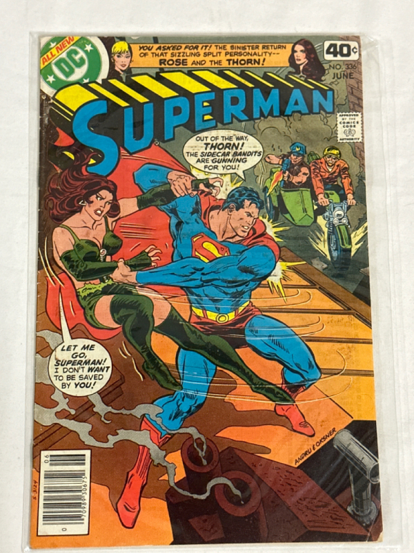 Superman Issue #336 DC Comics Appearance of Thorn 1979 Bronze Age Vintage