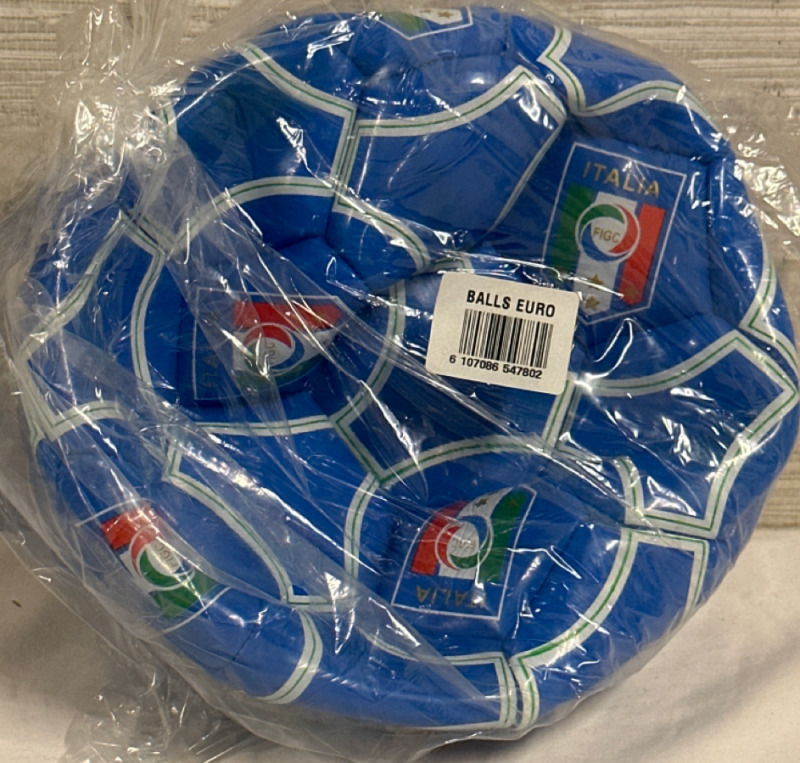 New Italia Italy Blue FIGC Logo Soccer Ball Balls Euro Not Inflated