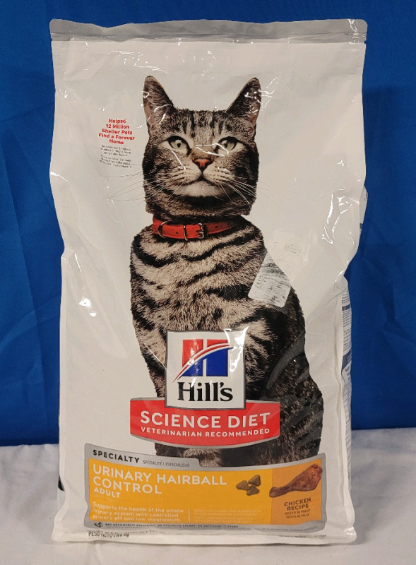 New - Hill's Science Diet Adult Urinary Hairball Control Dry Cat Food , 15lbs Bag . Sealed