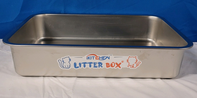 New - iKitchen Stainless Steel Litter Box , measures 19.5"&times;13.5"&times;4"