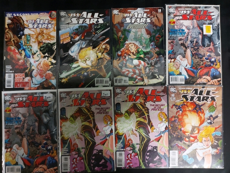 8 DC Comics JSA All-Stars Issues #10, 12, 13, 15(2), 17(2), 18 In Great Pre Owned Condition