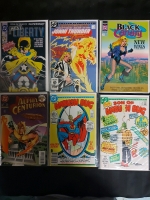 6 Vintage DC Comics Son Of Ambush Bug, Alpha Centurion, Agent Liberty, Jonni Thunder And Black Canary Great Pre Owned Condition