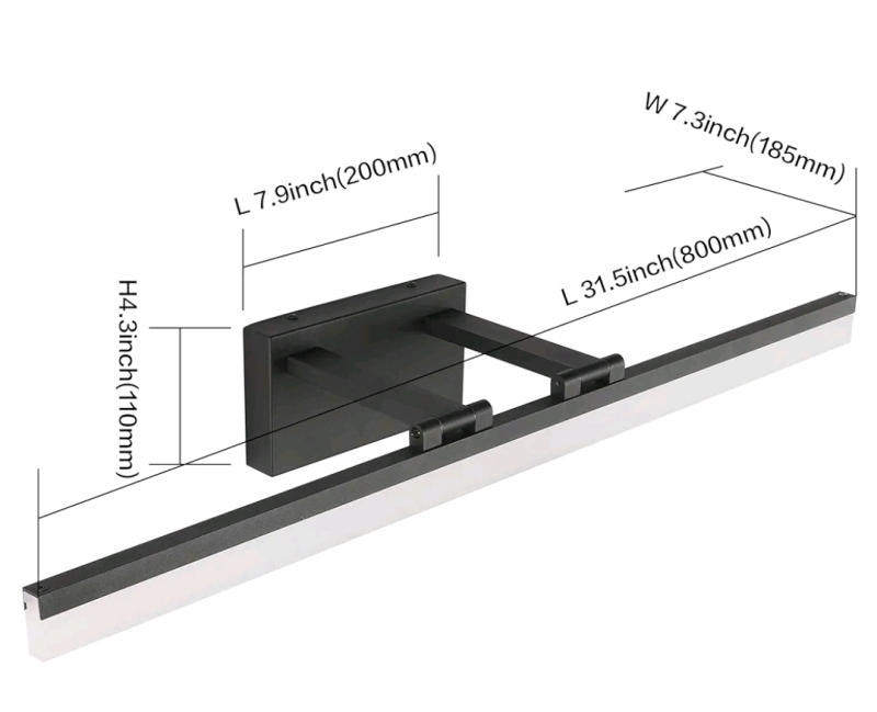 As New Solfart LED Vanity Lamp Model 8778 Dimmable