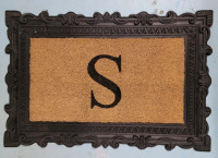 New - Monogram Letter S Outdoor Non-Slip Outdoor Door Mat . Measures 36"&times;24"