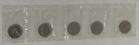 Canada 1968 Uncirculated Dollar Coin Set of 5 Sealed