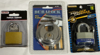 3 New Locks : Duralock 2.75” Disc Padlock 45mm Padlock & 50mm Padlock