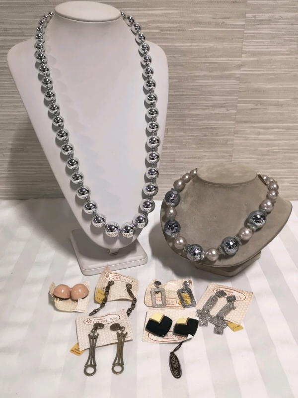 Vintage D'Orlan Statement Necklaces + Earrings