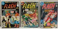 3 The Flash DC Comics Issue #265, 276 & 305 Bronze Age Vintage Bagged and Boarded