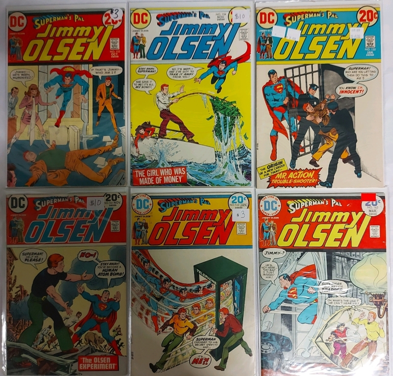 6 Vintage DC Comics Superman's Pal Jimmy Olsen Pre Owned