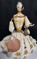 Vintage Hand Crafted Doll Sea Shell Lady Folk Art 11"x8"x6