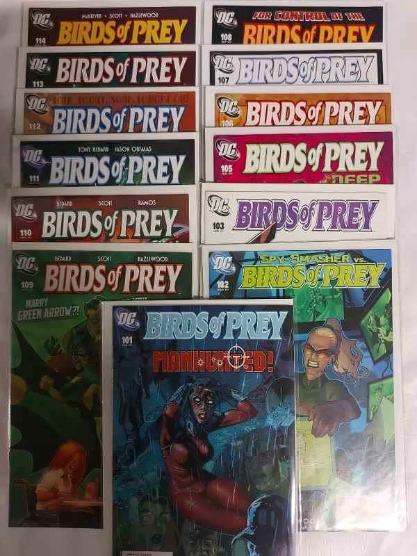 13 DC Comics Birds Of Prey Issues #101-103, 105-114 Great Pre Owned Condition