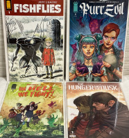 4 Issue #1 Image Comics Fishflies Pure Evil In Hell We Fight & The Hunger and The Dusk Bagged and Boarded