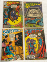 4 Superman DC Comics Issue #211, 213, 224 & 225 1960’s Silver Age Vintage Bagged and Boarded