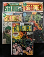 5 Vintage SGT ROCK Comics. Issues Between 302 - 313 from the Bronze Age of Comics.