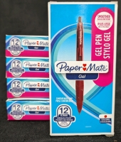 60 New Red Paper Mate Gel Pens. Medium Point 0.77mm Tip.