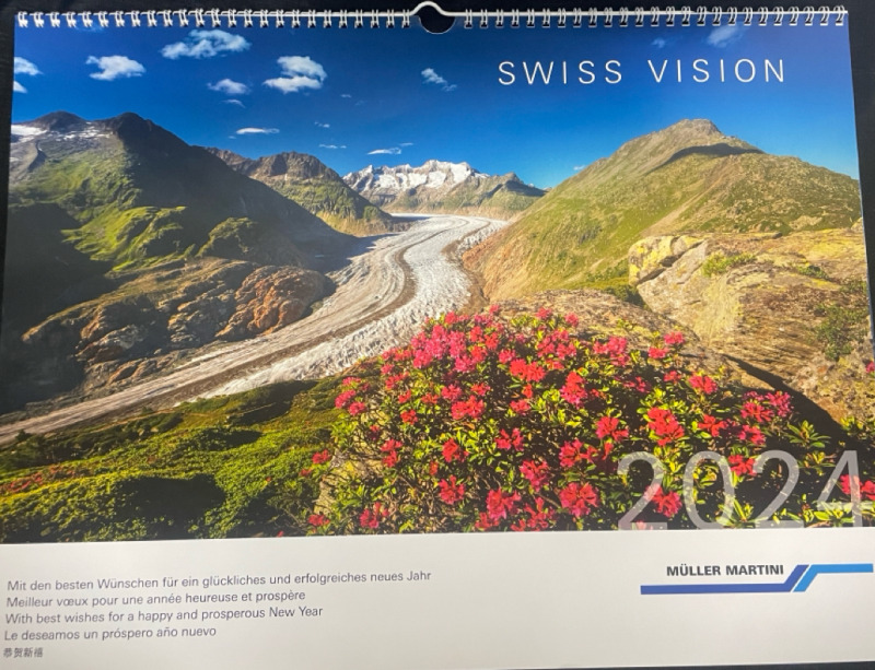 1 NEW Switzerland 2024 calendar by Patrick Loertscher 18” x 14”