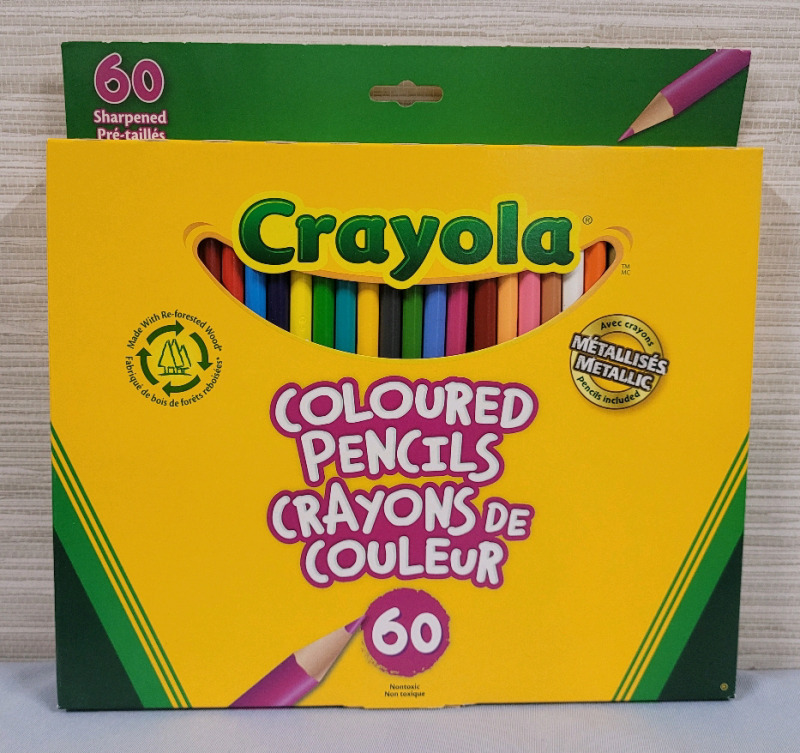 60 Crayola Coloured Pencils