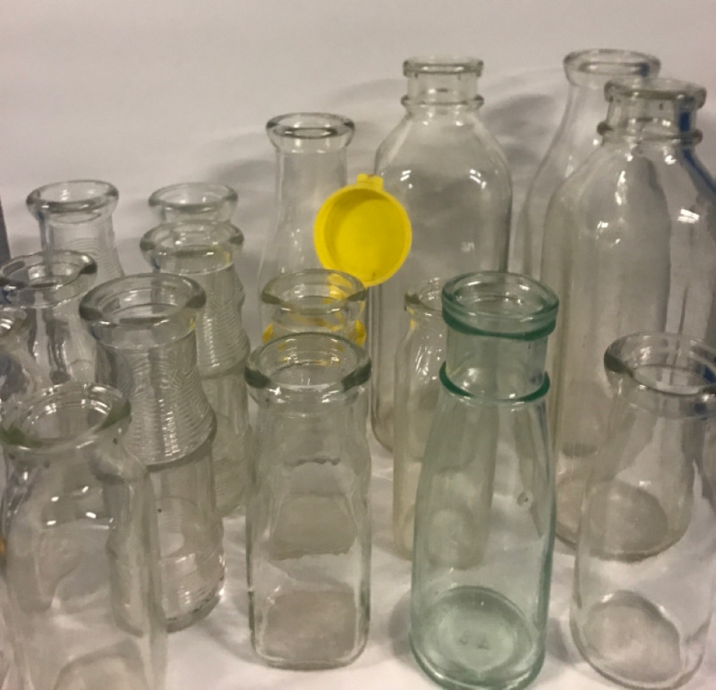 17 Different size Glass Milk/Water Glasses