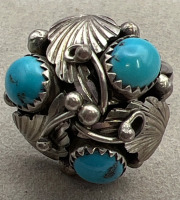 Navaho Sterling Signed Turquoise Ring