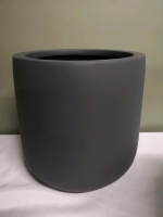 New Green Theory Fiberglass Bowl Planter - D10" & H10" Matte Grey