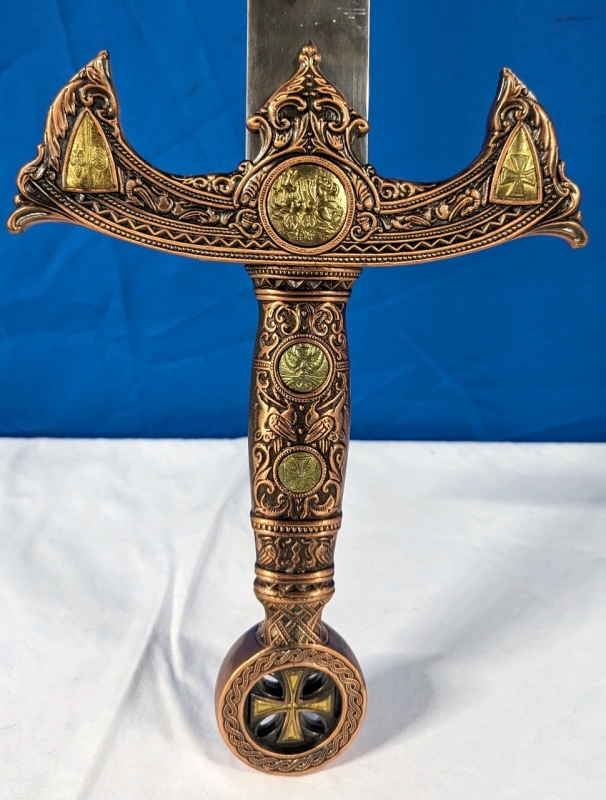 Decorative Longsword with Knights Templar Iconography. 37" Blade and 47" Total Length.