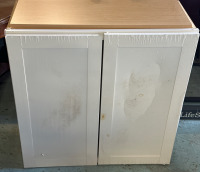 Diamond NOW Arcadia 30-in W x 30-in H x 12-in D White Door Wall Fully Assembled Cabinet Has Some Minor Scuffs and a Small Chip