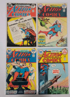 1973 - 1974 DC Comics ACTION COMICS #429 , 432 , 434 , 436 . Bagged & Boarded